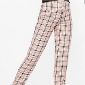 NASTY GAL Let's Take A Rain Check Tapered Pants-size 4